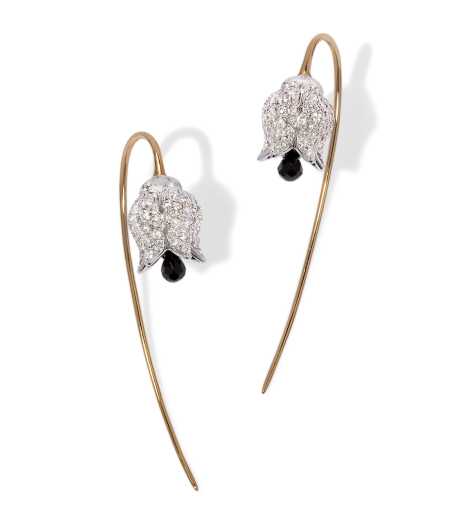 Annoushka Tulips earrings with yellow gold and diamonds, imported from the UK