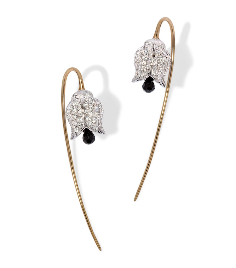 Annoushka Tulips earrings with yellow gold and diamonds, imported from the UK
