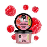 Organic Shop raspberry body scrub 250ml, imported from the UK