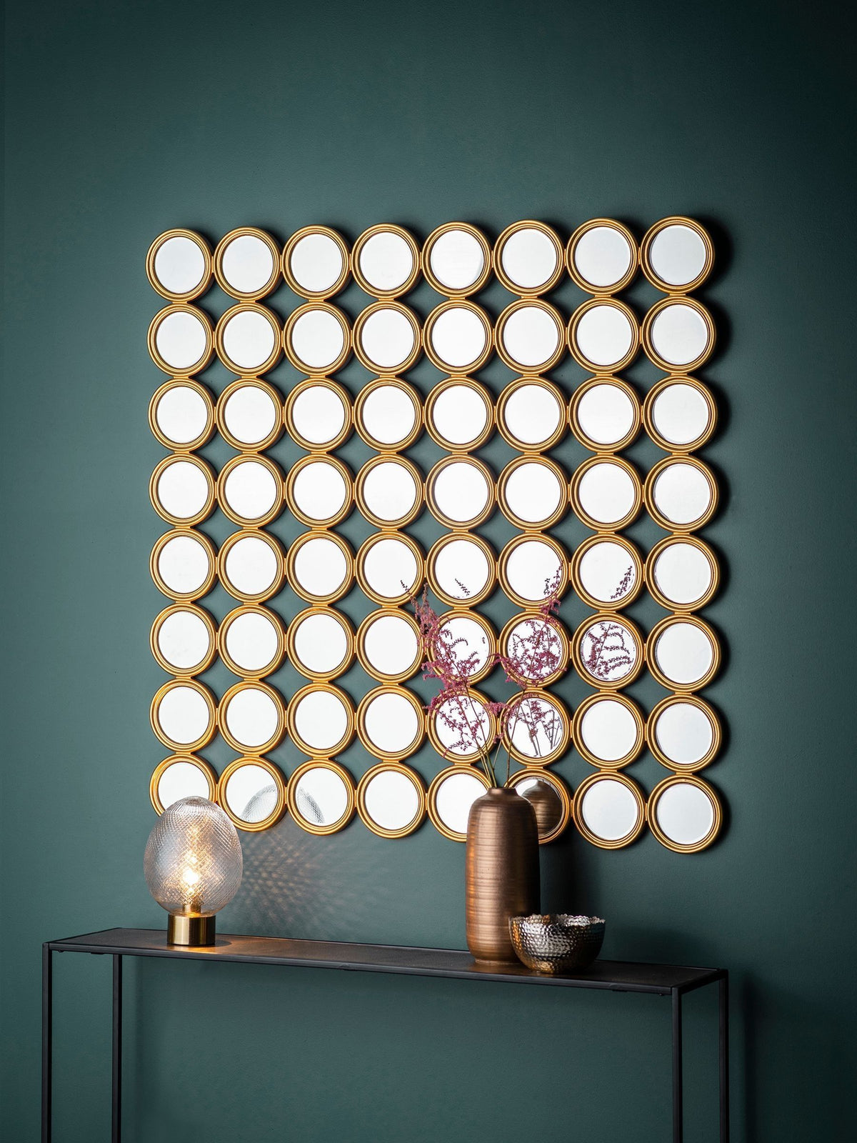 Gallery Home Gold Camforth irregular wall mirror 104cm x 104cm, UK version