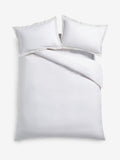 White Oxford Edge Collection Luxe duvet cover and pillowcase set (British brand)