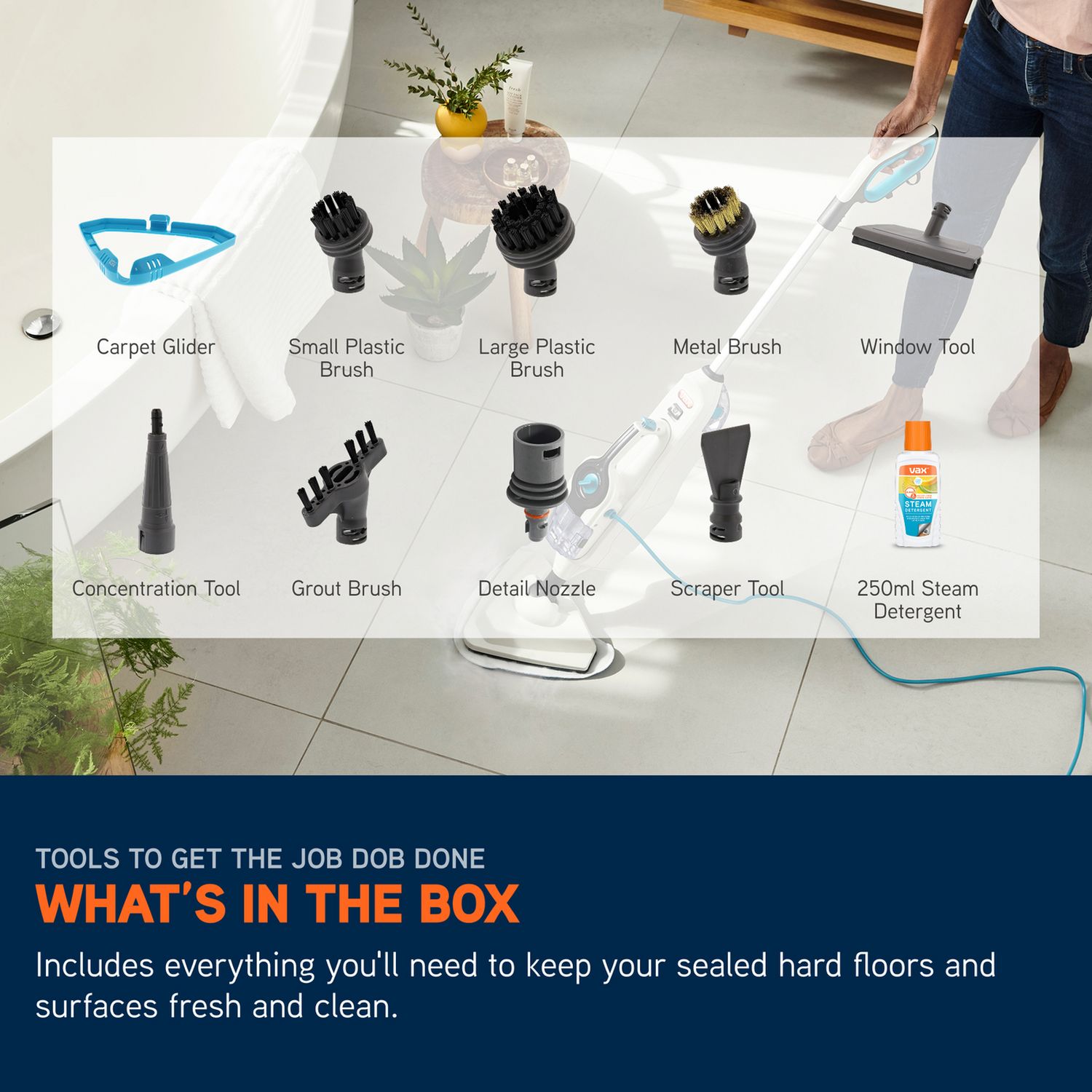 Vax Steam Fresh Combi Classic steam mop with handheld, UK version