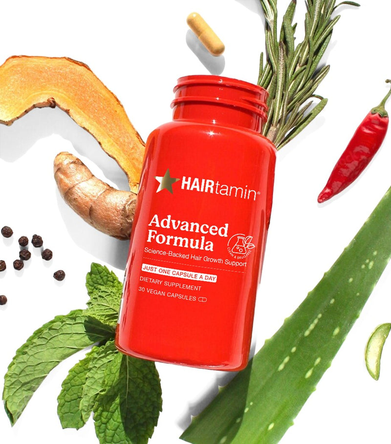 Hairtamin Advanced Formula hair supplement capsules 30 capsules, UK version