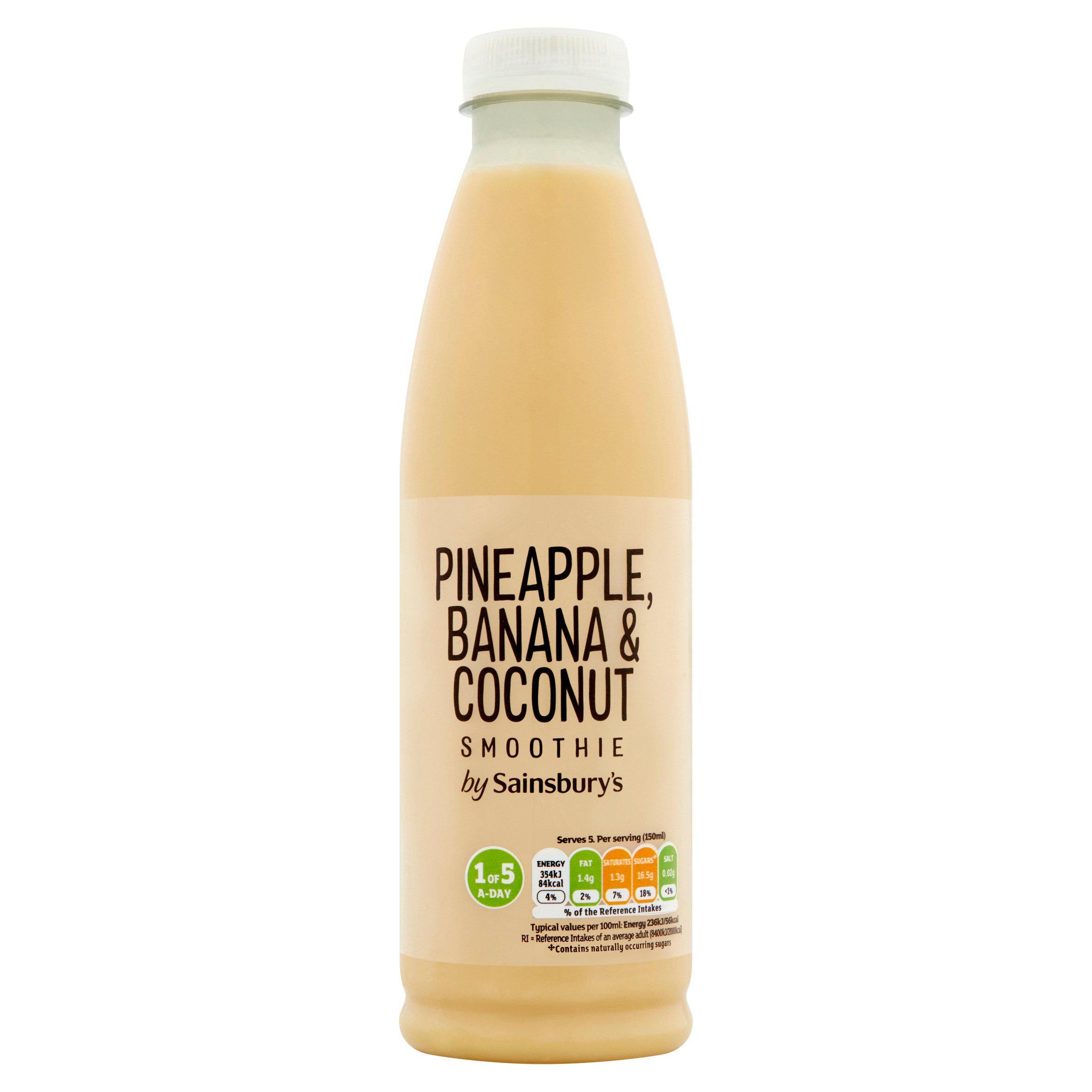 Sainsbury's Pineapple, Banana & Coconut Smoothie 750ml All juice & smoothies Sainsburys   