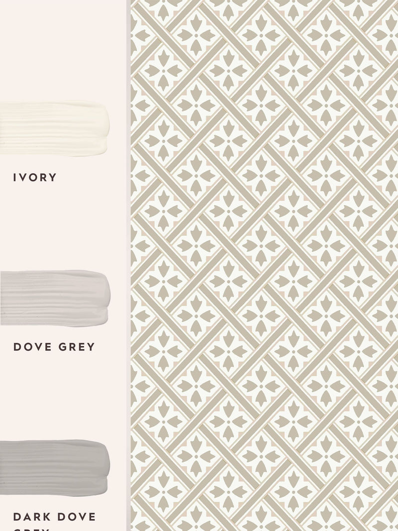 Laura Ashley Dove Grey Mr Jones wallpaper 10m (British brand)