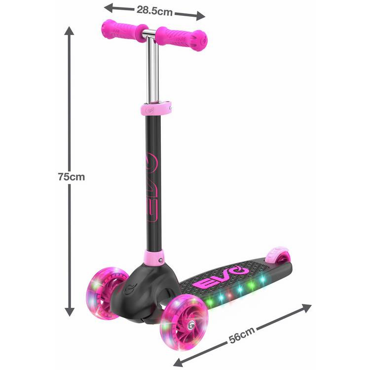 Evo pink kids 3 wheel scooter, imported from the UK
