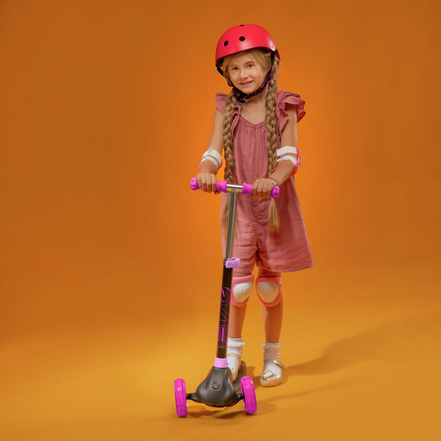 Evo pink kids 3 wheel scooter, imported from the UK