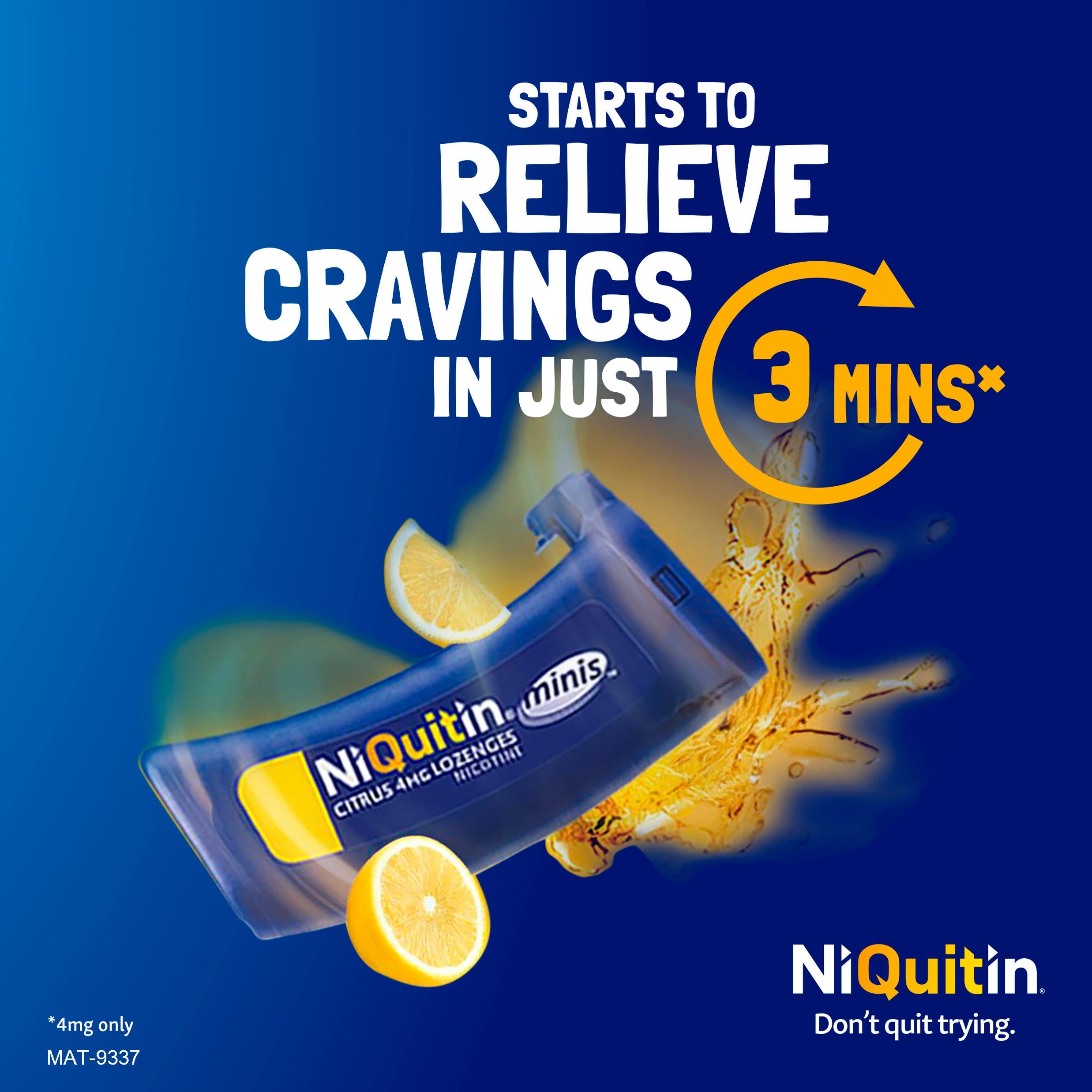 NiQuitin Minis citrus 4mg lozenges pack - British product
