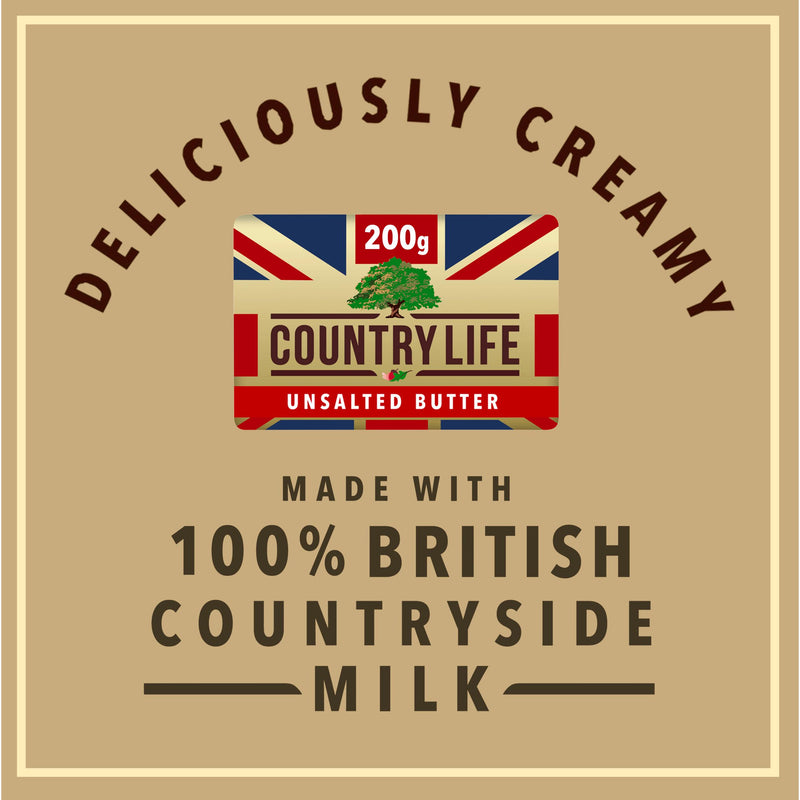 Country Life's unsalted butter 200g (British brand)