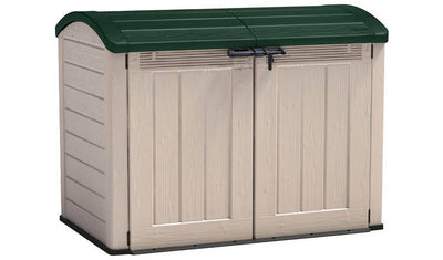 Argos Keter Store It Out Ultra Beige/Grønn hagesykkelskap 2000L - Kjøp online hos McGrocer