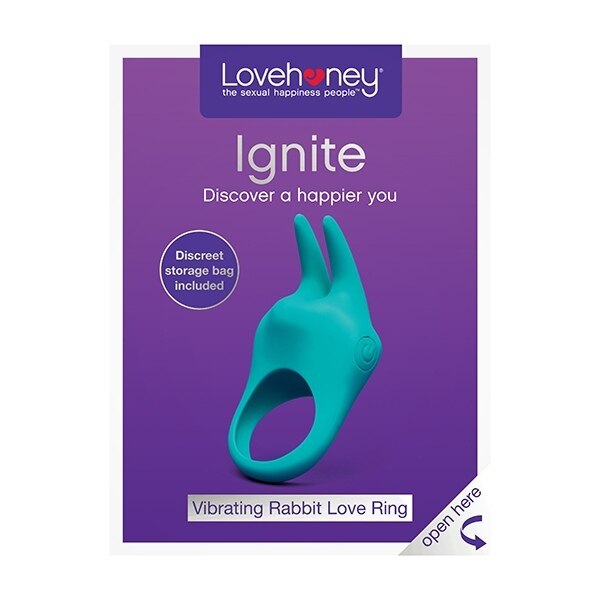 Lovehoney Ignite 20 Function Vibrating Rabbit Love Ring Aqua GOODS Superdrug   