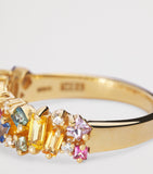 Suzanne Kalan pastel sapphire and diamond half band ring, UK version