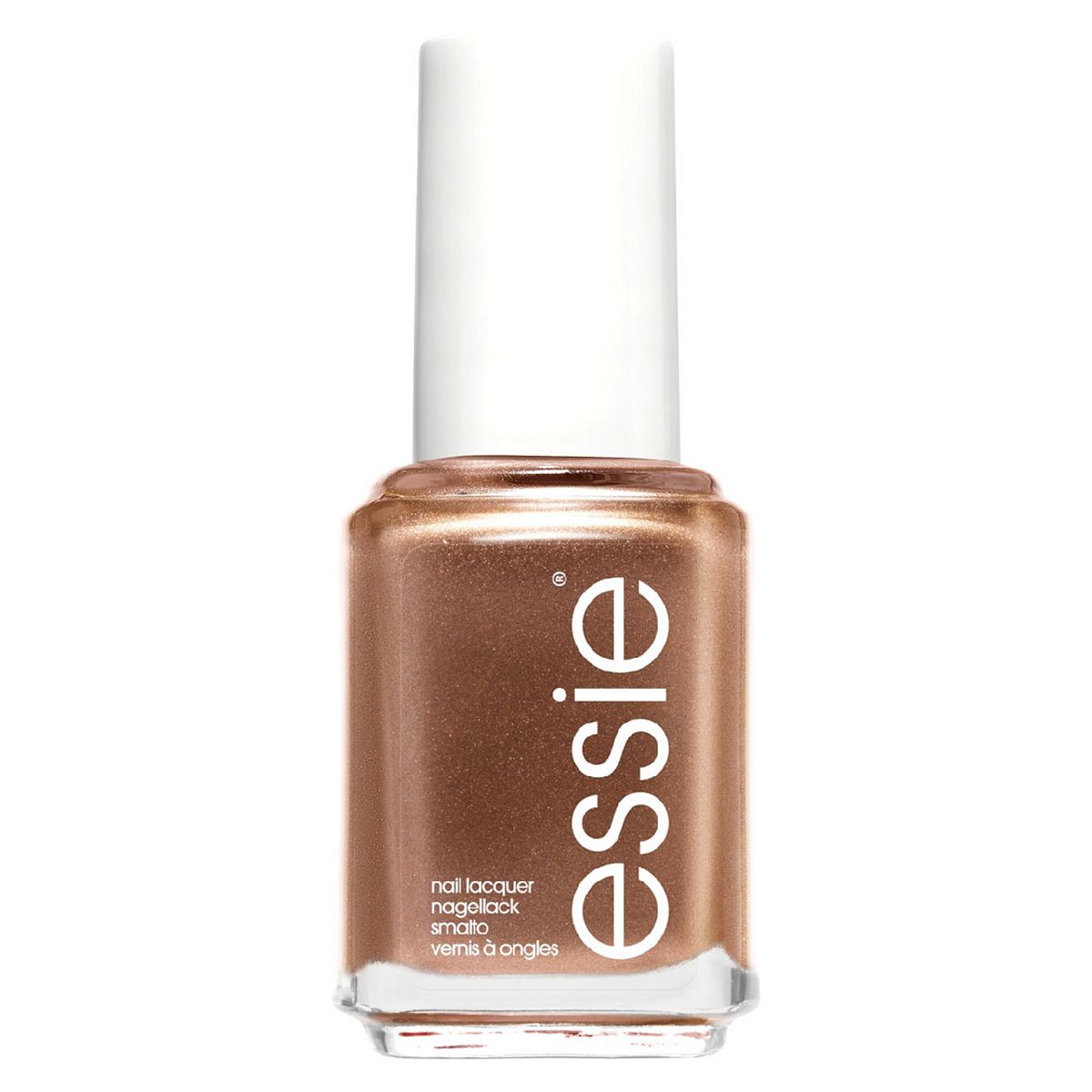 Essie Nail Polish 613 Penny Talk Rose Gold Glossy Shimmer Colour, Original High Shine and High Coverage Nail Polish 13.5 ml GOODS Boots   