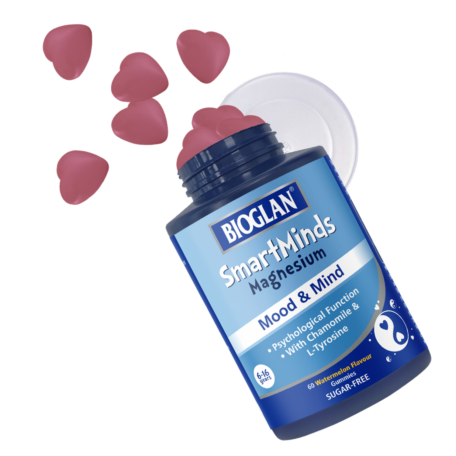 Bioglan SmartMinds Magnesium gummies Watermelon 60 count - British product