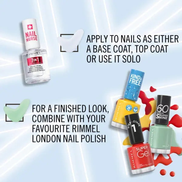 Rimmel Nail Nurse Complete Care 7in1 12ml, imported from the UK
