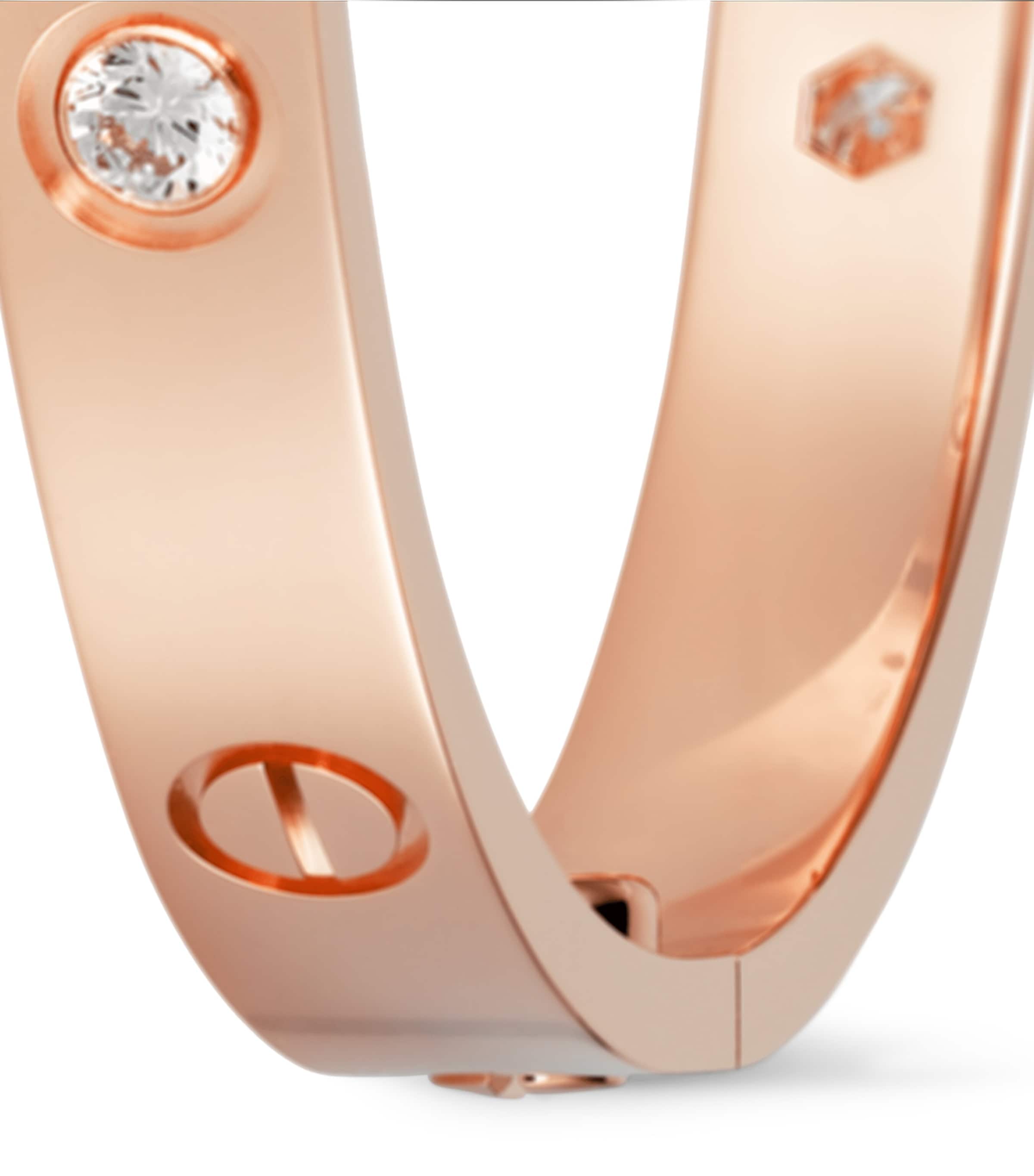 Cartier LOVE bracelet rose gold 4-diamond 6.1mm, UK version