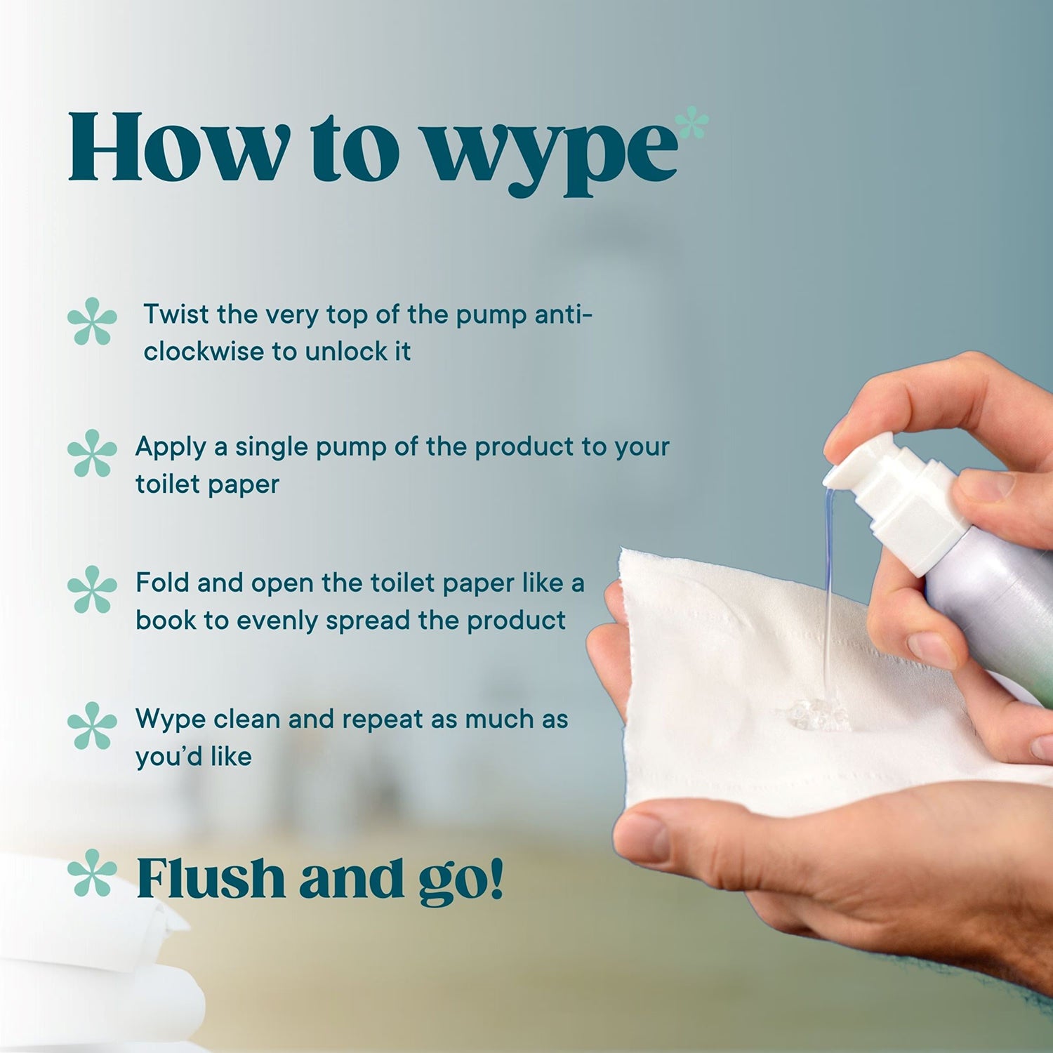 Wype On The Go natural toilet gel 30ml (British brand)
