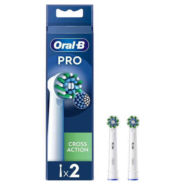 Oral-B CrossAction Toothbrush Heads - White   2 per pack GOODS M&S   