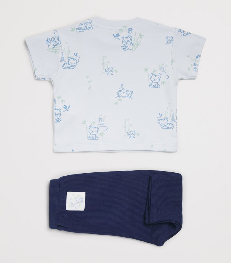 Kenzo kids cotton printed T-shirt and trousers set 3-24 months, UK version