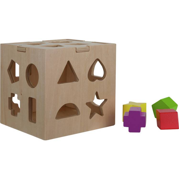Chad Valley Wooden Shape Sorter with 20 pieces, UK version