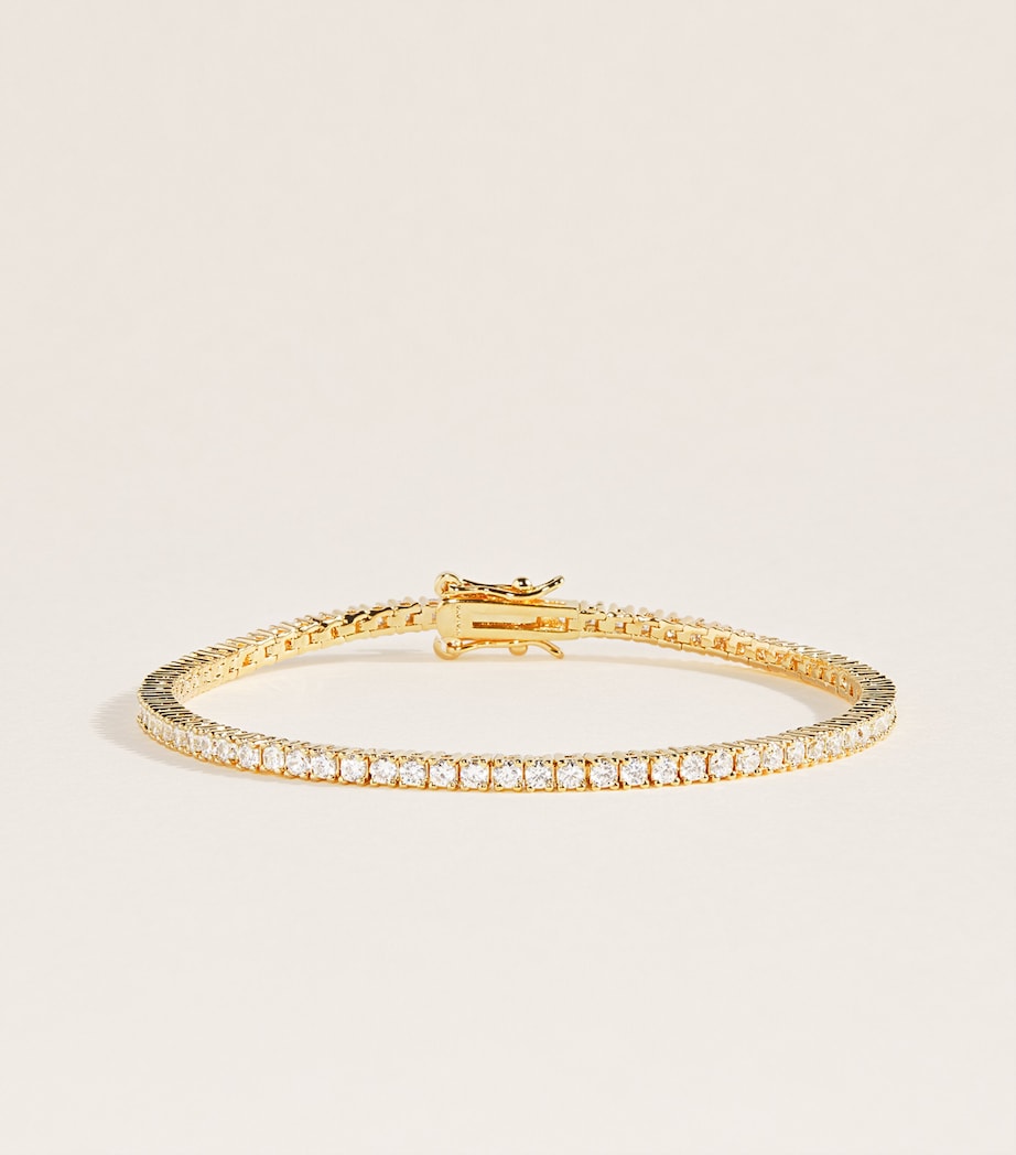 Bracelet tennis plaqué or Nialaya (marque britannique)