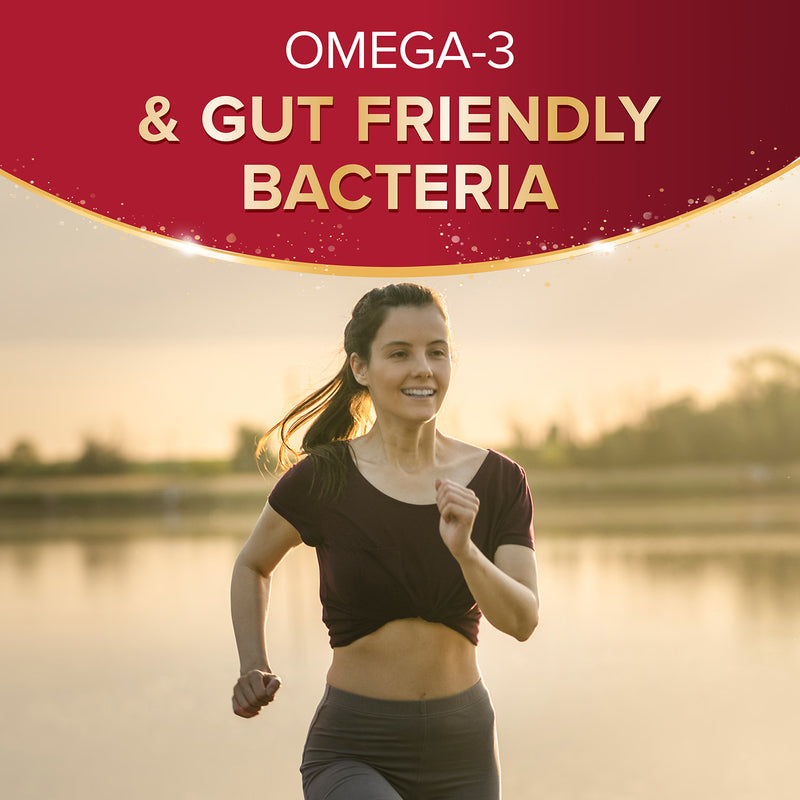 Seven Seas Omega-3 gut friendly bacteria capsules 30 count, UK version