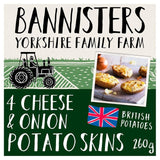 Bannisters Farm 4 Cheese & Onion Baked Potato Skins   260g GOODS M&S   