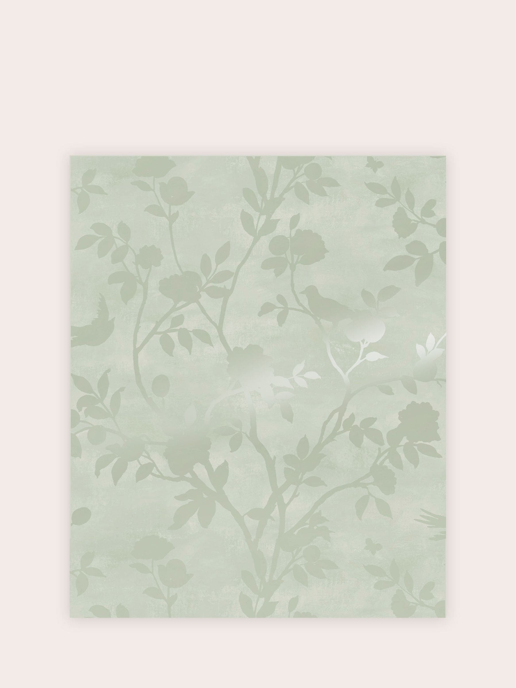Laura Ashley Eau de Nil Eglantine Silhouette wallpaper 10m (British brand)