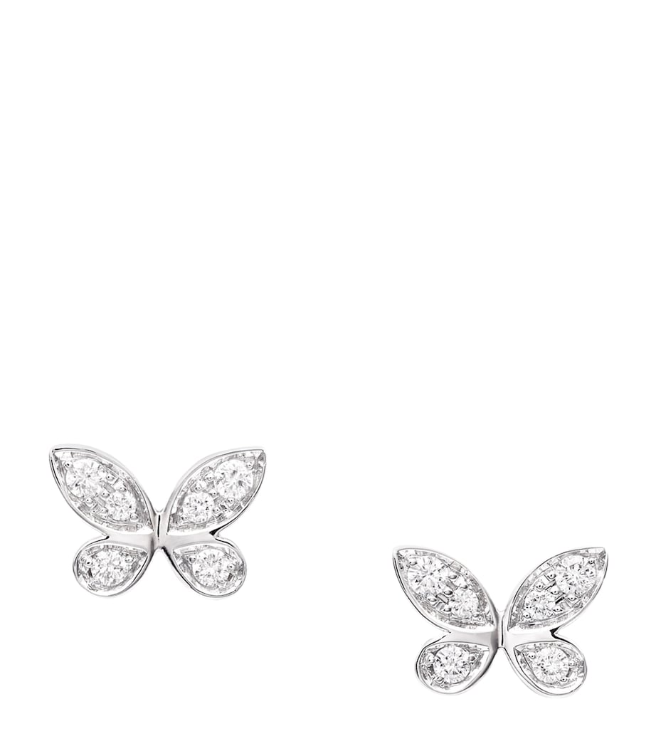 Graff white gold diamond butterfly stud earrings, UK version