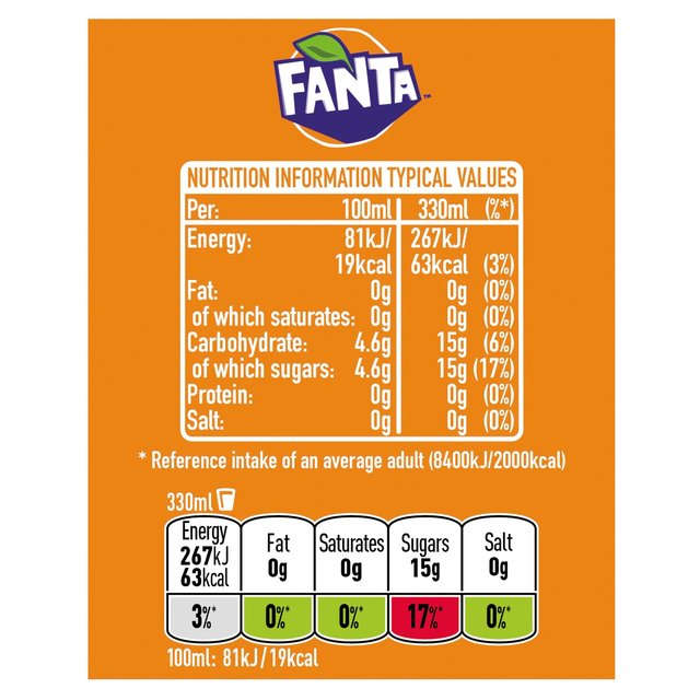 Fanta Orange   24 x 330ml GOODS M&S   