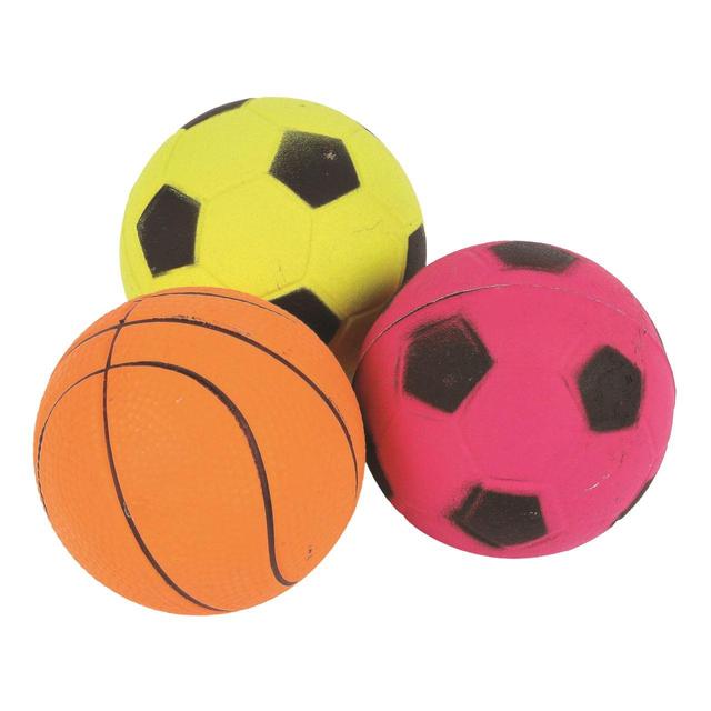 Happy Pet Neon Sports Ball Dog Toy   3 per pack GOODS M&S   