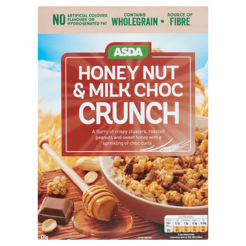 ASDA Honey Nut Crunch with Milk Chocolate Curls Cereals ASDA   