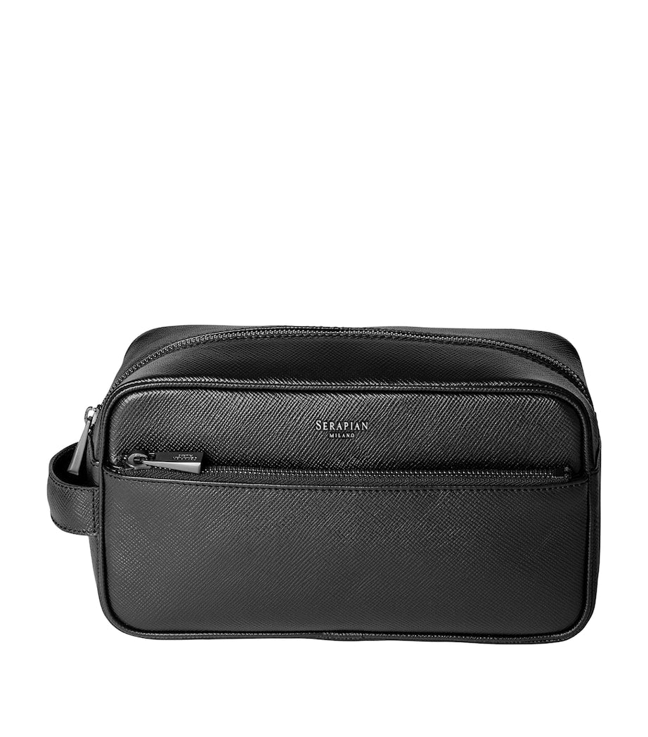 Serapian Leather Evolution wash bag (British brand)