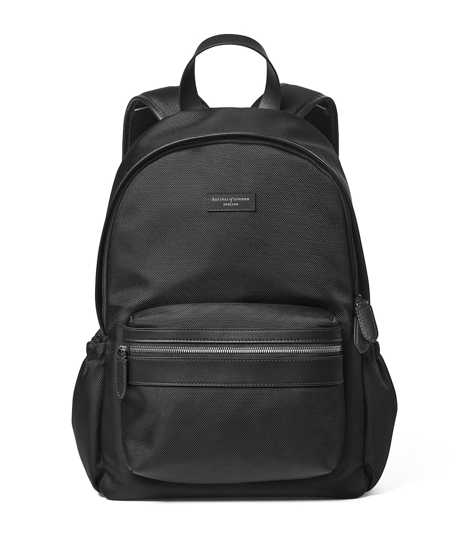 Sleek Backpack with Carbon Fibre Accents and USB Port, 43cm x 30.5cm x 14cm