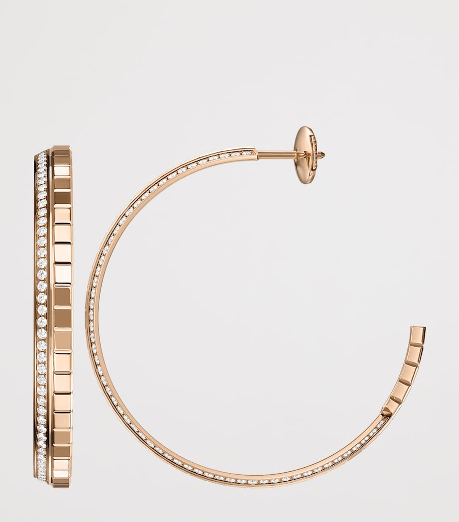 Chopard Ice Cube rose gold diamond hoop earrings, UK version