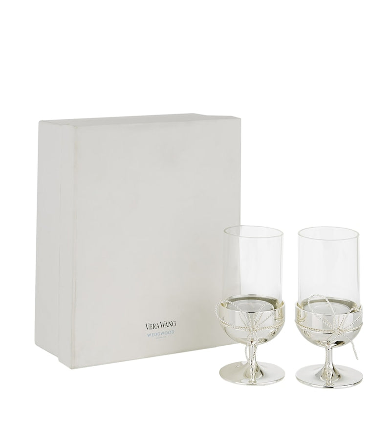 Wedgwood Love Knots tea light holder set of 2 (British brand)