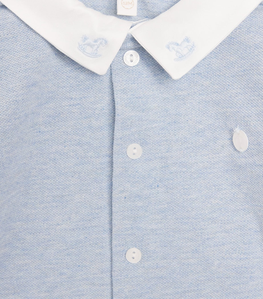 Patachou cotton collar all-in-one for babies 1-24 months, imported from the UK