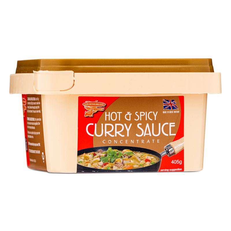 Goldfish Brand hot and spicy curry sauce concentrate, UK version