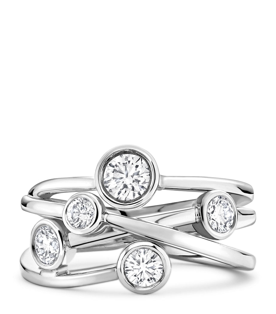 Boodles Raindance platinum diamond ring, imported from the UK