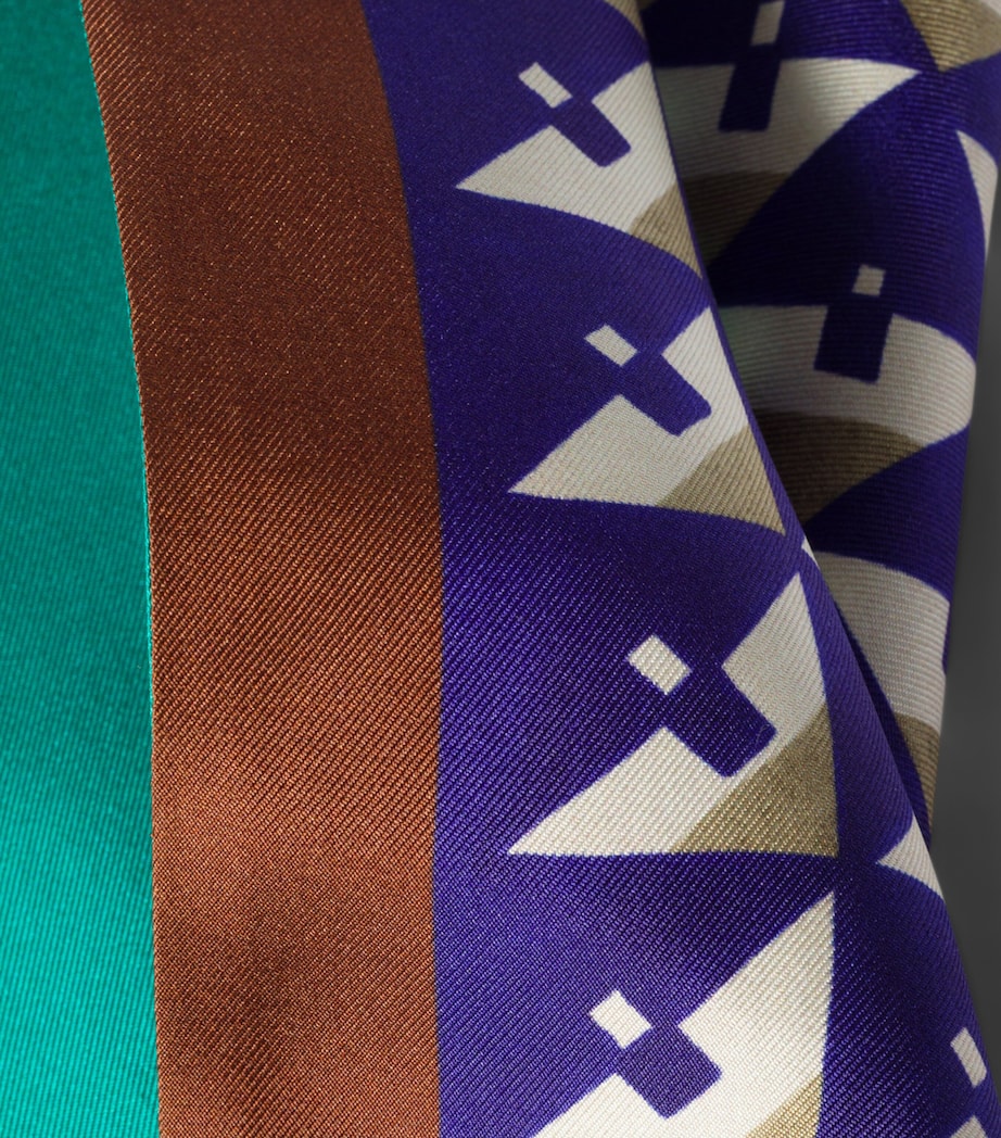Miu Miu silk scarf with geometric print - British product