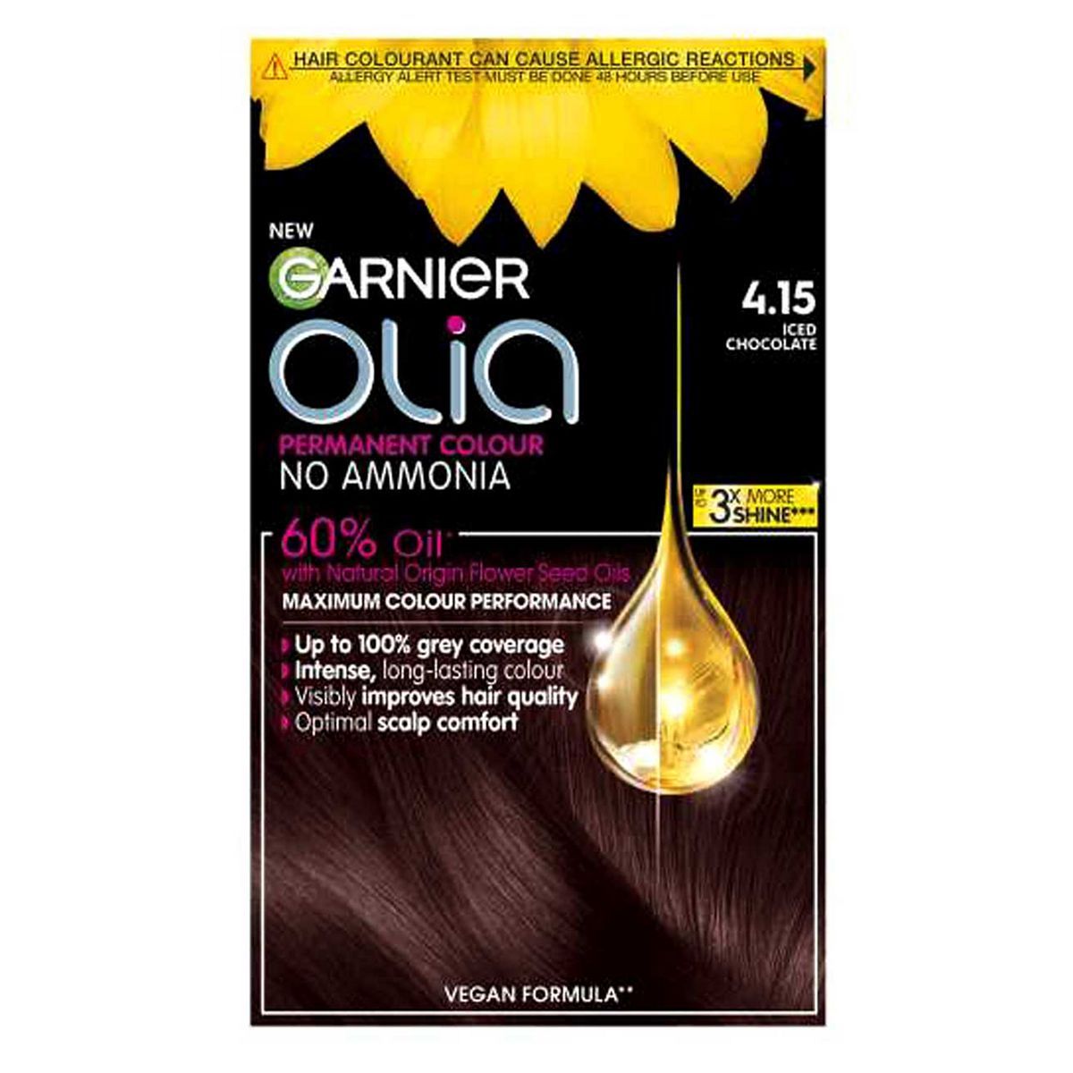 Garnier Olia 4.15 Iced Chocolate Brown No Ammonia Permanent Hair Dye GOODS Boots   