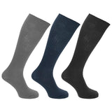 Mens 100% Cotton Ribbed Knee Socks (Pack Of 3) (UK 6-11) GOODS Superdrug   