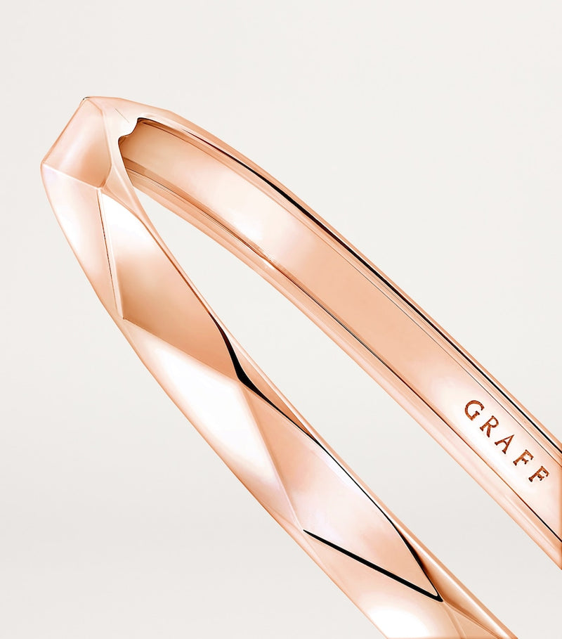 Graff rose gold bangle, 4mm width (British brand)