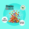 Diablo milk chocolate buttons 22g tubes pack of 20 (British brand)