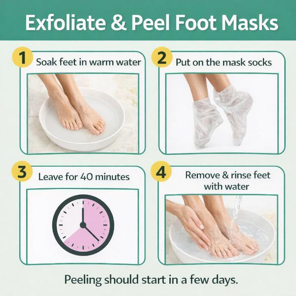 Danielle Creations foot mask 1 pair (British brand)