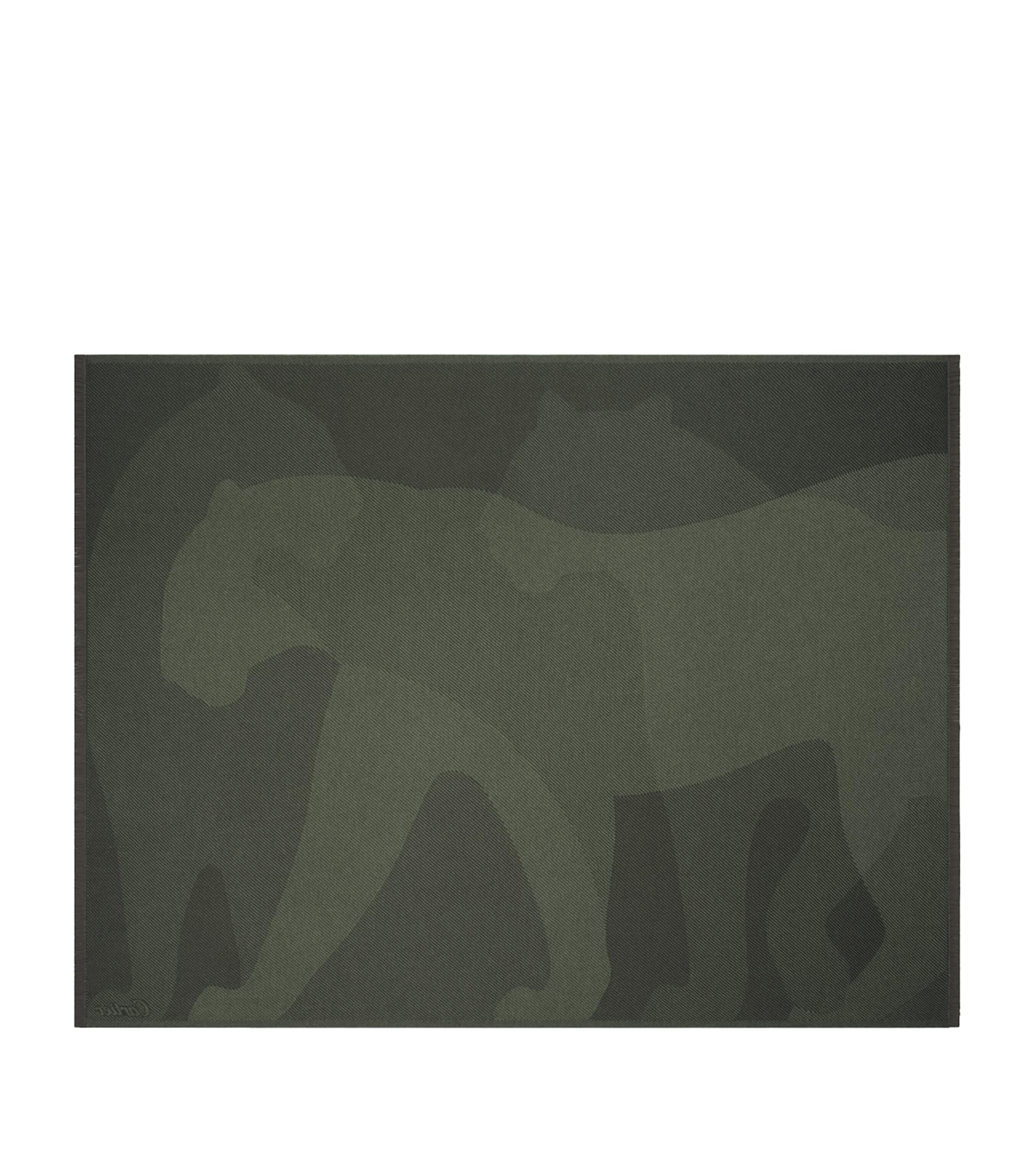 Cartier Wool-Cashmere Panthère Blanket 190cm x 140cm - British product