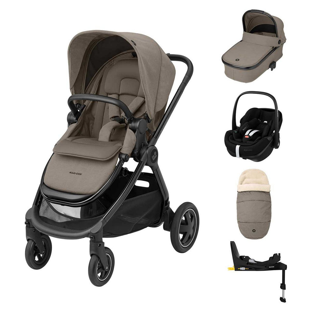 Maxi-Cosi Adorra Luxe with Pebble 360 Pro & Base Travel System Twillic Truffle