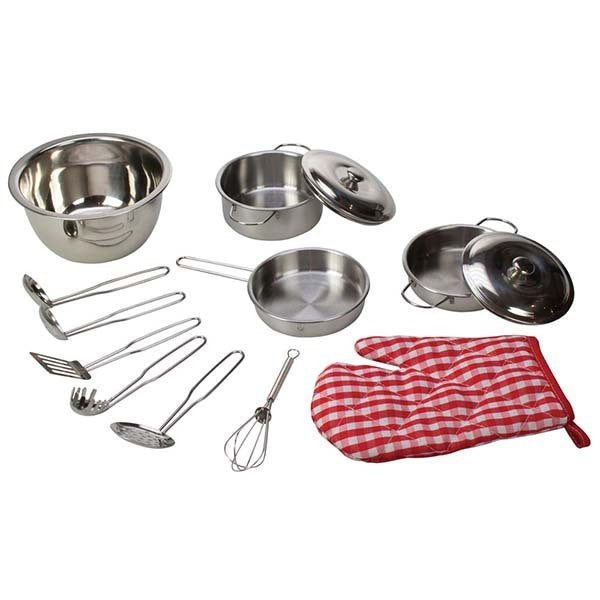 Bigjigs Toys Stainless Steel Kitchenware Set GOODS Superdrug   