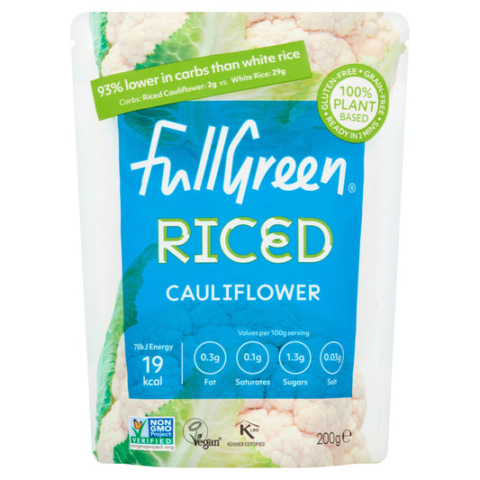 Fullgreen Riced Cauliflower 200g Microwave rice Sainsburys   