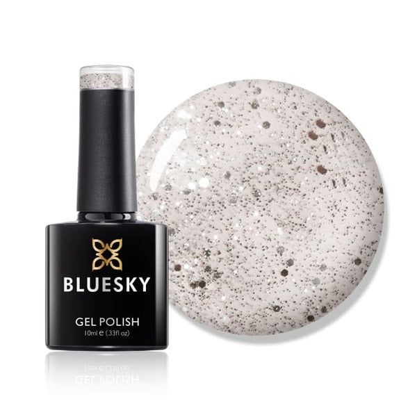 Bluesky Gel Polish Platinum Marble silver - British product